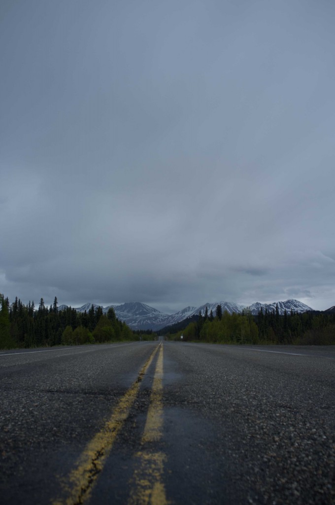 Wet tarmac, sweet alaskan air, mountains, and the big beautiful tre--S*** THERE IS A SEMI TRUCK COMING BEHIND ME GET OUTTA THE ROAD